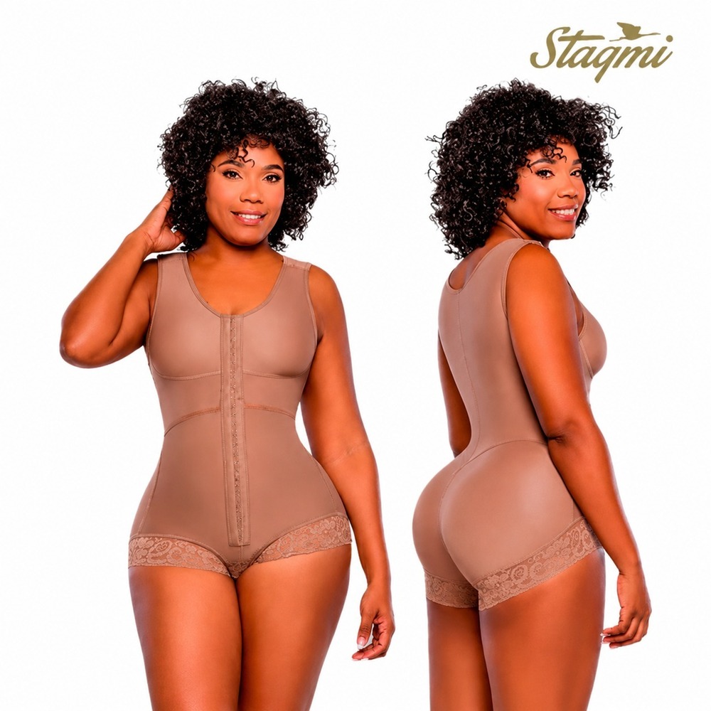 Best Stagmi Colombiana Fashion Adjustable Short Girdle Shapewear Bodysuit & Bra - Picture 7 of 11